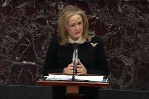 Madeleine Dean, representante demócrata durante el segundo juicio político a Donald Trump.