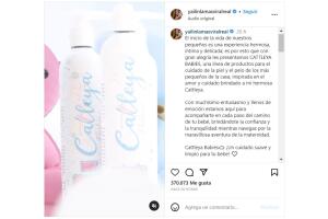 Así anunció Yailin la marca de Cattleya Babies.