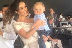 Anahí y su hijo Manuel