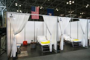 NY Governor Andrew Cuomo Holds Daily Briefing At Javits Center