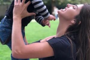 Michelle Renaud hijo Marcelo. 2018 