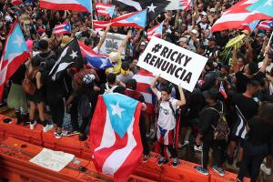 Protesters Demand Resignation Of Puerto Rico's Governor Ricardo Rossello