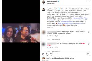 Lilibeth Morillo responde a Carolina Pérez, esposa de su padre, José Luis Rodríguez 'El Puma'.