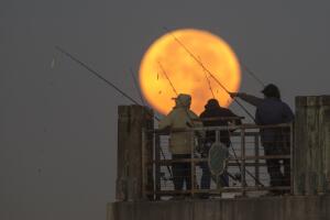 Massive "Super Moon" Rises Over U.S.