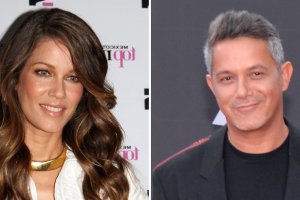 Jaydy Michel y Alejandro Sanz