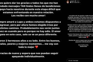 Este fue el mensaje que publicó Giselle Soto tras aparecer en entrevista junto a su ex Lupillo Rivera en Despierta América. 