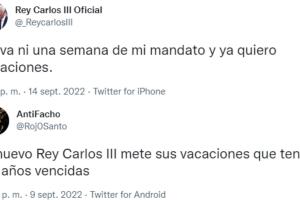 El rey Carlos III de Inglaterra se tomó un descanso a cinco días de asumir el trono y así reaccionaron en Twitter