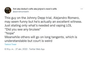 Reacciones al testimonio de Alejandro Romero, portero de Johnny Depp