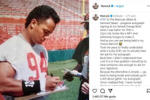 Dwayne Johnson 'La Roca' con cabello