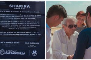 La dedicatoria a la estatua de Shakira en Barranquilla