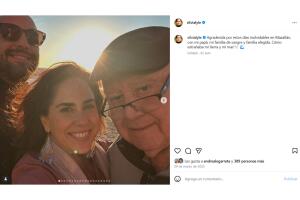 Hermana de Pablo Lyle se dejó ver junto a su padre en marzo de 2025.