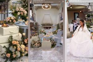 Así lució parte de la decoración de la primera comunión de Alaïa, la hija de Toni Costa y Adamari López. 