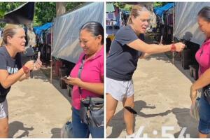 Mujer rompe su celular por confusión.
