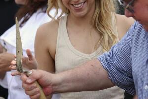 Colombian pop star Shakira puts the foun