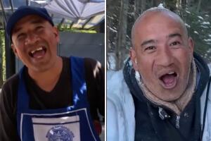 Tiktoker lleva a vendedor ambulante al Polo norte