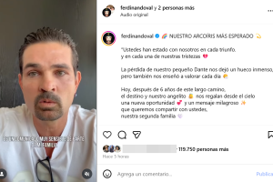 Ferdinando Valencia anunció que espera un bebé arcoíris.