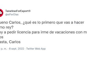 El rey Carlos III de Inglaterra se tomó un descanso a cinco días de asumir el trono y así reaccionaron en Twitter