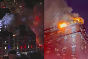 Incendio de cinco alarmas consume un edificio en El Bronx y deja tres bomberos heridos.