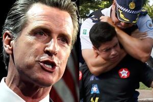 Newsom choke hold policía 