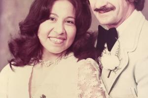 Polinskes as newly weds (Eng).jpg