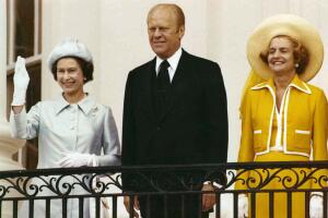 Reina Elizabeth II con presidentes de EEUU