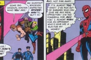 Spider-man usando la Spider-signal