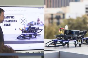 drones uso escuelas seguridad vigilancia campus guardian angel san antonio texas