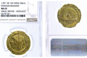 En el mundo de la numismática, la moneda acuñada en Nueva York que ostenta el más alto valor es el Brasher Doubloon de 1787.