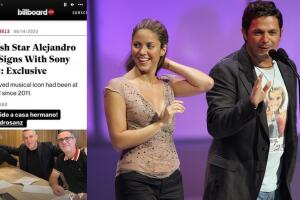 Shakira publicó un cariñoso mensaje para Alejandro Sanz la semana pasada luego de que él firmó con la actual disquera de la colombiana. 