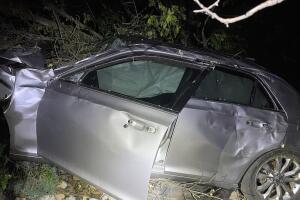 Mujer accidente auto