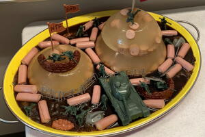 Batalla de gelatina y hot dogs