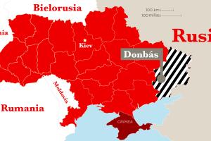 Donbas, la zona del este de Ucrania que se disputan rebeldes separatistas prorrusos.