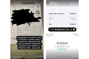 Tekashi 6ix9ine compartió imágenes que serían de la fianza de Yailin La Más Viral.