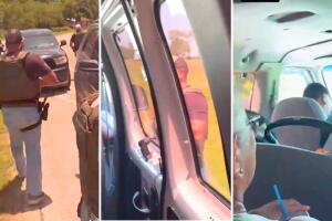 vehículos que ICE detiene familia camioneta van centro texas