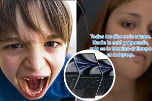 Joven exhibe “aterradora” reacción de su hermanito cuando le quitan su laptop