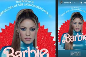Con este filtro del póster de la película 'Barbie', Shakira volvió a decir que está "Orgullosa de ser latinoamericana".  