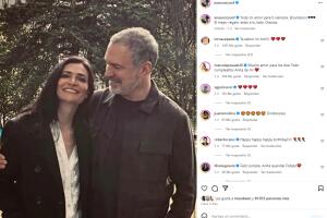 Ana María Orozco dedicó un romántico mensaje a su novio, Salvador del Solar.