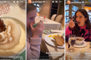 Geraldine Bazán y sus hijas en sus vacaciones en Las Vegas