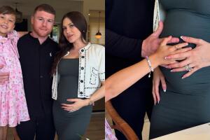 Con fotos como estas, 'Canelo' y su esposa Fernanda Gómez confirmaron que esperan su segundo bebé.  