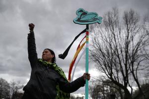 Standing Rock Sioux Tribe Rallies In Washington DC For Tribal Rights