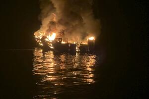 Boat Fire California