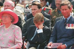 Prince William (C), his father Prince Ch