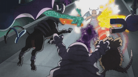 Dragonite versus Team Rocket