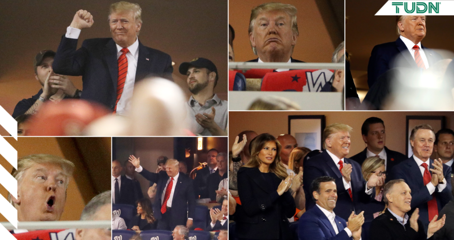 Trump abucheado en el estadio de Washington durante la Serie Mundial Donald Trump en Nationals Park durante la Serie Mundial