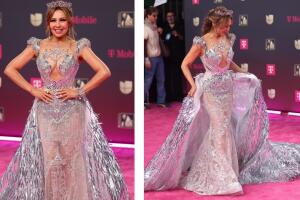 Thalía y su espectacular vestido de reina