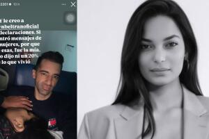 La imagen de la izquierda es una de las primeras fotos que Juley Mejía reveló en Instagram estando al lado aparentemente de Toni Costa y dándole la razón a su ex Evelyn Beltrán sobre los "mensajes con mujeres" que le "vio" cuando fueron novios.