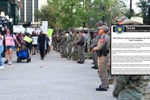 hombre arrestado ataque violento marcha no kings dps austin texas