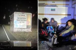 U-Haul inmigrantes mujer camión Uvalde