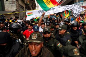 Protest against Bolivia's President Evo Morales in La Paz