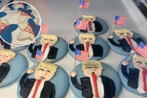 Galletas de Donald Trump durante la Convención Republicana en Milwaukee: panadería busca aumentar sus ventas 